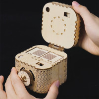 RoboTime 3D dřevěné mechanické puzzle Šperkovnice