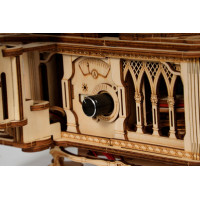 RoboTime 3D dřevěné mechanické puzzle Gramofon (elektrický pohon)