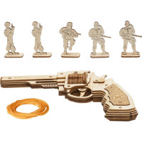 RoboTime 3D dřevěné mechanické puzzle Revolver Corsac