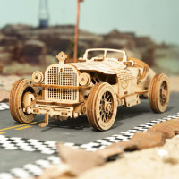 RoboTime dřevěné 3D puzzle Závodní auto
