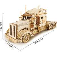 RoboTime dřevěné 3D puzzle Americký tahač