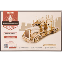 RoboTime dřevěné 3D puzzle Americký tahač