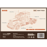 RoboTime dřevěné 3D puzzle Americký tahač