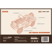 RoboTime dřevěné 3D puzzle Vojenský džíp