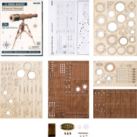 RoboTime 3D dřevěné mechanické puzzle Pirátský dalekohled