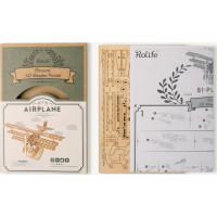 RoboTime dřevěné 3D puzzle Historické letadlo