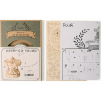 RoboTime dřevěné 3D puzzle Veselý kolotoč