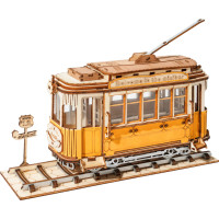 RoboTime dřevěné 3D puzzle Historická tramvaj