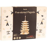 RoboTime dřevěné 3D puzzle Pětipatrová pagoda
