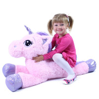Rappa Velký plyšový růžový jednorožec Poki 85 cm