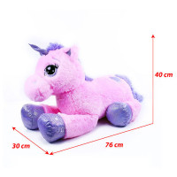 Rappa Velký plyšový růžový jednorožec Poki 85 cm
