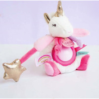 Doudou Plyšový jednorožec s nočním světlem 22 cm