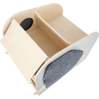 small foot Box na hračky se sedadlem a kolečky slon "Wildlife