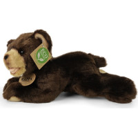 Rappa Plyšový medvěd tmavě hnědý ležící 15 cm ECO-FRIENDLY