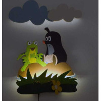 DoDo Dětská LED lampička krtek a žabka