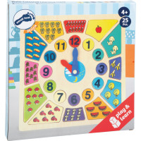 small foot Vkládací výukové puzzle nauč se hodiny