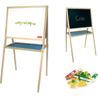 Jeujura Dřevěná multifunkční tabule 56x43 cm s příslušenstvím