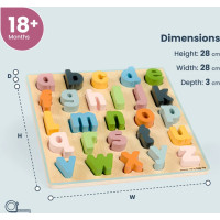 Bigjigs Toys Dřevěné puzzle malá písmena - abc
