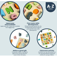 Bigjigs Toys Dřevěné puzzle malá písmena - abc