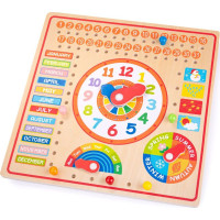 Bigjigs Toys Kalendář s hodinami
