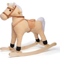 Bigjigs Toys Dřevěný houpací kůň béžový