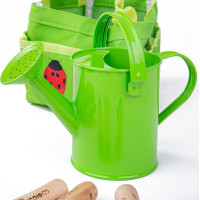 Bigjigs Toys Zahradní set nářadí v plátěné tašce zelený