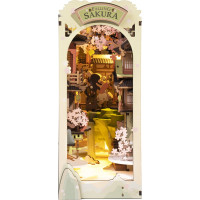 RoboTime 3D Puzzle Zarážka na knihy "Falling Sakura" (dřevěná)