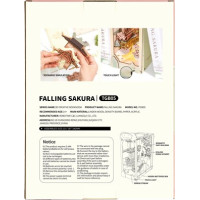 RoboTime 3D Puzzle Zarážka na knihy "Falling Sakura" (dřevěná)