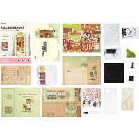 RoboTime 3D Puzzle Zarážka na knihy "Falling Sakura" (dřevěná)