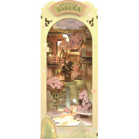 RoboTime 3D Puzzle Zarážka na knihy "Falling Sakura" (dřevěná)