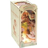 RoboTime 3D Puzzle Zarážka na knihy "Falling Sakura" (dřevěná)