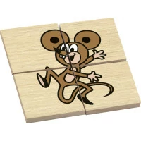 Detoa Dřevěné puzzle Krtek