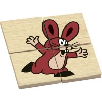 Detoa Dřevěné puzzle Krtek