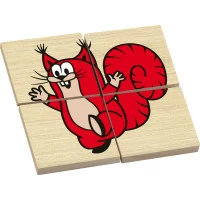 Detoa Dřevěné puzzle Krtek