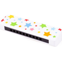 Bigjigs Toys Dřevěná harmonika hvězdičky 1 ks