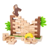 Bigjigs Toys Dřevěná motorická hra Padající džungle