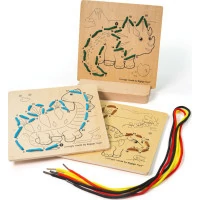 Bigjigs Toys Provlékání podle čísel Dinosauři