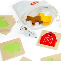 Bigjigs Toys Cestovní Hmatej a najdi farma