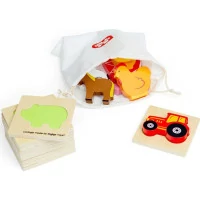 Bigjigs Toys Cestovní Hmatej a najdi farma