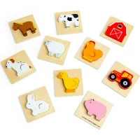 Bigjigs Toys Cestovní Hmatej a najdi farma