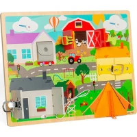 Bigjigs Toys Motorická deska každodenních dovedností