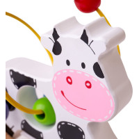 Bigjigs Baby Motorický labyrint houpačka kravička