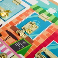 Bigjigs Toys Dřevěná motorická deska západky a zámky