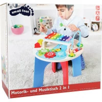 small foot Dřevěný motorický muzikální stůl 2v1