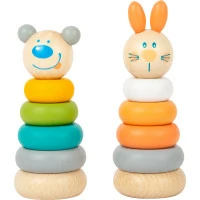 small foot Nasazovací věž pastelová 1 ks