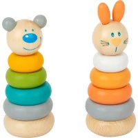 small foot Nasazovací věž pastelová 1 ks