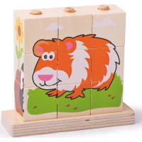 Bigjigs Baby Nasazovací kostky zvířátka