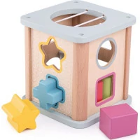 Bigjigs Toys Motorická kostka modrá