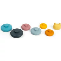 Bigjigs Toys Silikonová stohovací věž Kočka