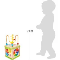 small foot Dřevěná motorická kostka louka